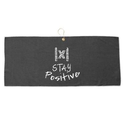 Stay Positive Absolute Value Funny Math Teacher Calculus Gift Large Microfiber Waffle Golf Towel