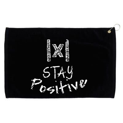 Stay Positive Absolute Value Funny Math Teacher Calculus Gift Grommeted Golf Towel