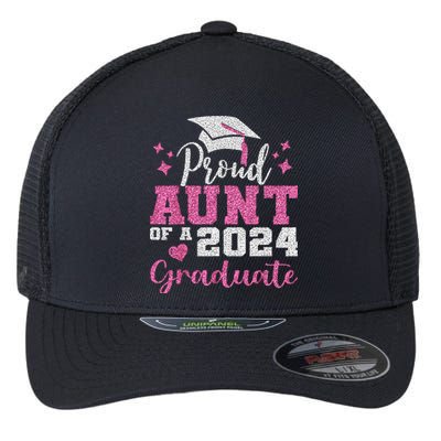 Super Proud Aunt Of 2024 Graduate Awesome Family College Flexfit Unipanel Trucker Cap