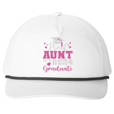 Super Proud Aunt Of 2024 Graduate Awesome Family College Snapback Five-Panel Rope Hat