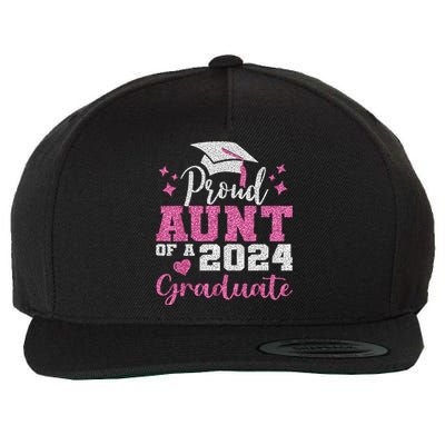 Super Proud Aunt Of 2024 Graduate Awesome Family College Wool Snapback Cap