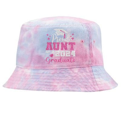 Super Proud Aunt Of 2024 Graduate Awesome Family College Tie-Dyed Bucket Hat