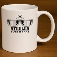 Steeles Pots And Pans 11oz C Handle Ceramic Mug