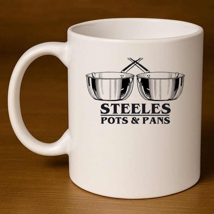 Steeles Pots And Pans 11oz C Handle Ceramic Mug