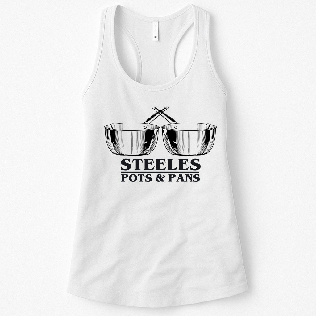 Steeles Pots And Pans Womens Tank Top