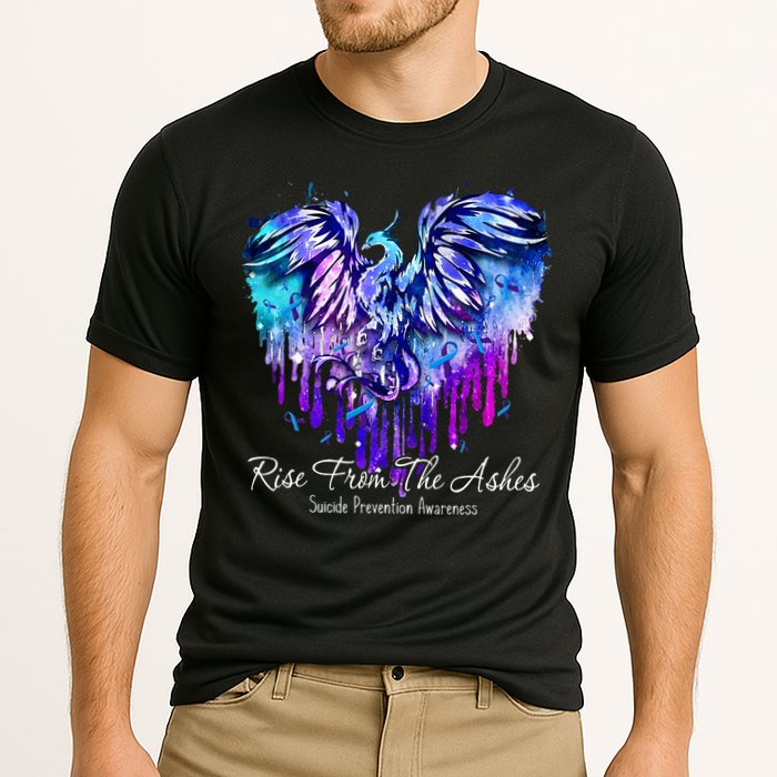 Suicide Prevention Awareness Phoenix Rise From The Ashes Cooling Performance Crew T-Shirt