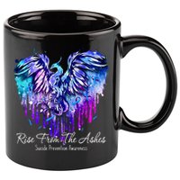 Suicide Prevention Awareness Phoenix Rise From The Ashes 11oz C Handle Ceramic Mug
