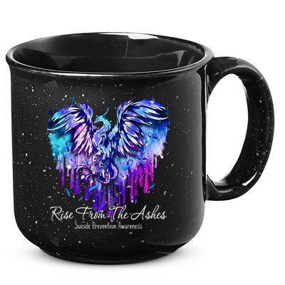 Suicide Prevention Awareness Phoenix Rise From The Ashes 15oz Campfire Ceramic Mug