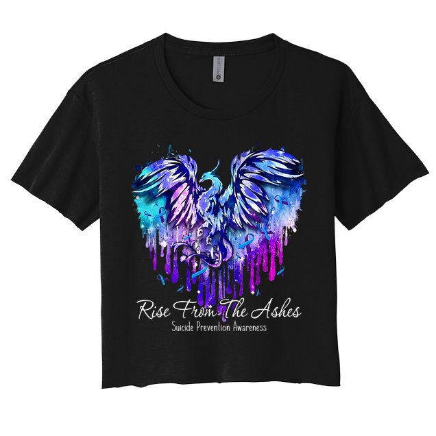 Suicide Prevention Awareness Phoenix Rise From The Ashes Crop Top