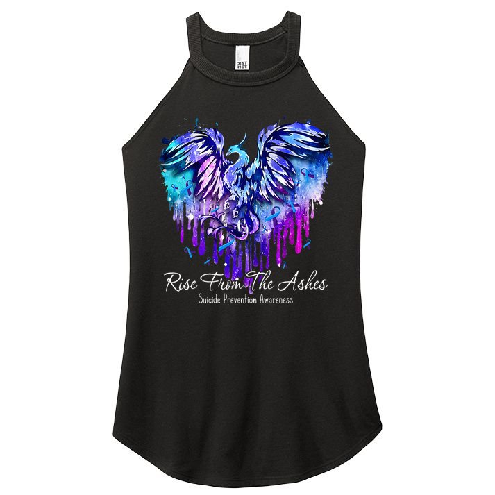Suicide Prevention Awareness Phoenix Rise From The Ashes Women's Perfect Tri Rocker Tank
