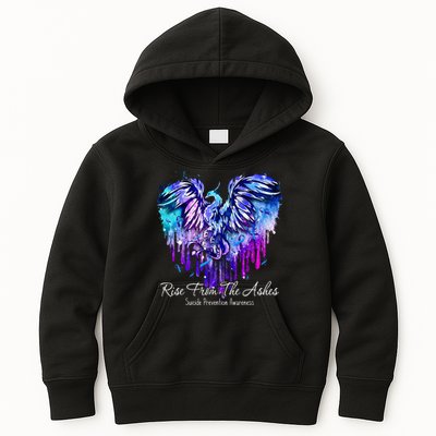 Suicide Prevention Awareness Phoenix Rise From The Ashes Kids Hoodie