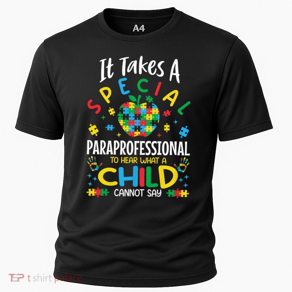 Special Paraprofessional Autism Awareness Teacher Cooling Performance Crew T-Shirt
