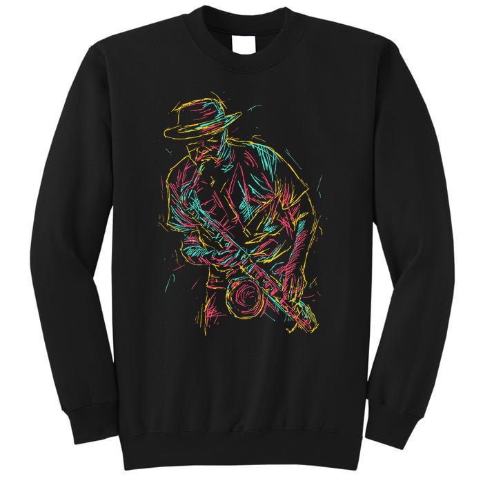 Saxophone Player Abstract Art Sweatshirt