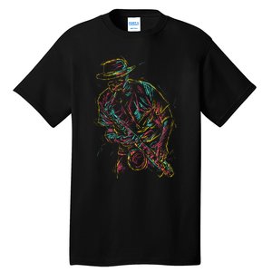 Saxophone Player Abstract Art Tall T-Shirt