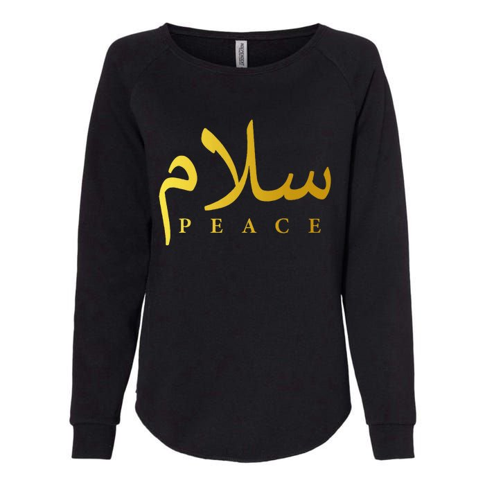 Salam Peace Arabic Calligraphy Islamic And Muslim Womens California Wash Sweatshirt