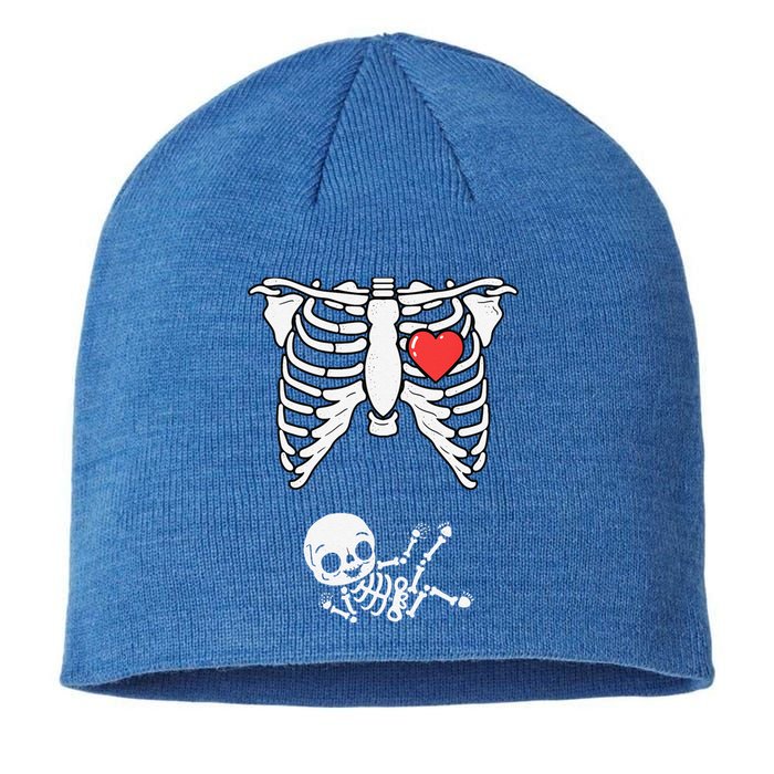 Skeleton Pregnancy Announcement XRay Halloween Costume Sustainable Beanie