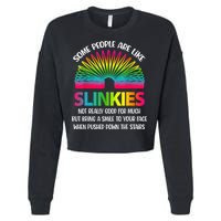 Some People Are Like Slinkies Sarcastic Or Cool Person Cropped Pullover Crew