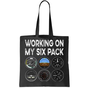 Six Pack Accessorie Pilot Aviation Flying Airplane Tote Bag