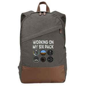 Six Pack Accessorie Pilot Aviation Flying Airplane Cotton Canvas Backpack