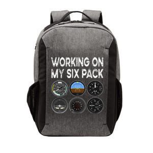 Six Pack Accessorie Pilot Aviation Flying Airplane Vector Backpack