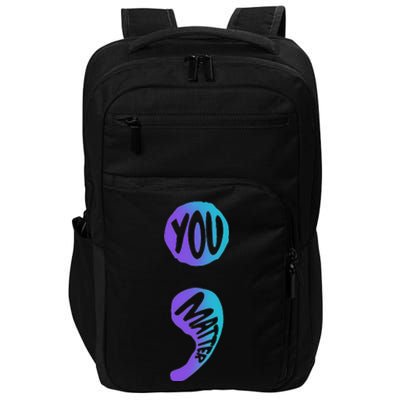 Suicide Prevention Awareness Week You Matter Semicolon Impact Tech Backpack