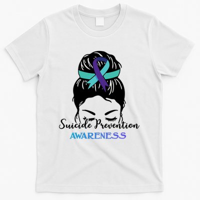 Suicide Prevention Awareness Hair Bun Ribbon T-Shirt