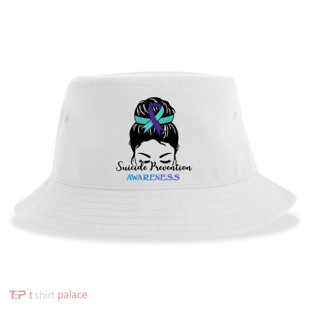 Suicide Prevention Awareness Hair Bun Ribbon Sustainable Bucket Hat