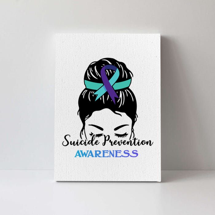 Suicide Prevention Awareness Hair Bun Ribbon Canvas