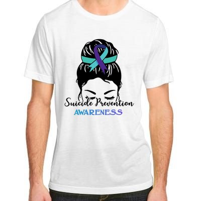 Suicide Prevention Awareness Hair Bun Ribbon Adult ChromaSoft Performance T-Shirt