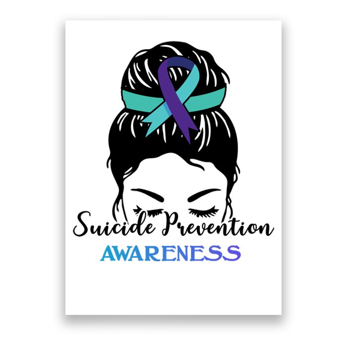 Suicide Prevention Awareness Hair Bun Ribbon Poster