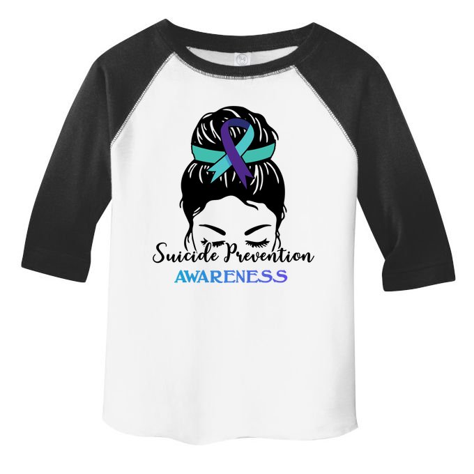 Suicide Prevention Awareness Hair Bun Ribbon Toddler Fine Jersey T-Shirt