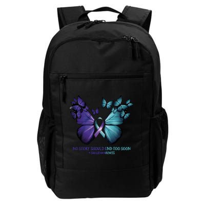 Suicide Prevention Awareness Butterfly No Story Should End Too Soon Backpack