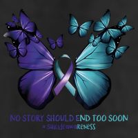 Suicide Prevention Awareness Butterfly No Story Should End Too Soon 25L Jumbo Tote