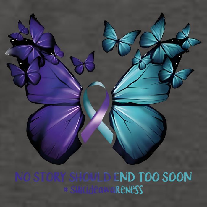 Suicide Prevention Awareness Butterfly No Story Should End Too Soon Vector Backpack