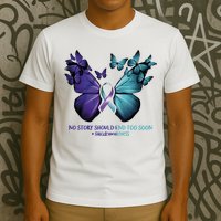 Suicide Prevention Awareness Butterfly No Story Should End Too Soon T-Shirt
