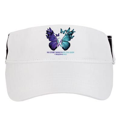 Suicide Prevention Awareness Butterfly No Story Should End Too Soon Adult Drive Performance Visor