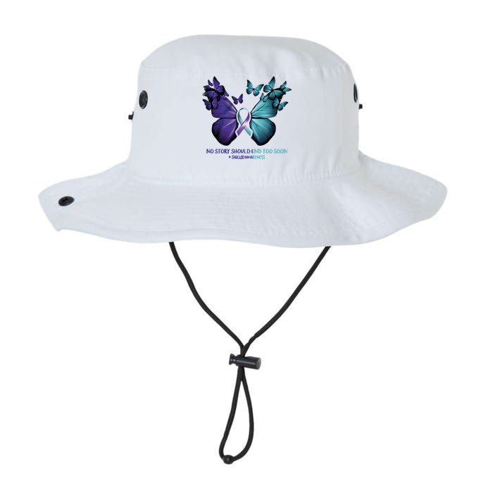 Suicide Prevention Awareness Butterfly No Story Should End Too Soon Bucket Hat
