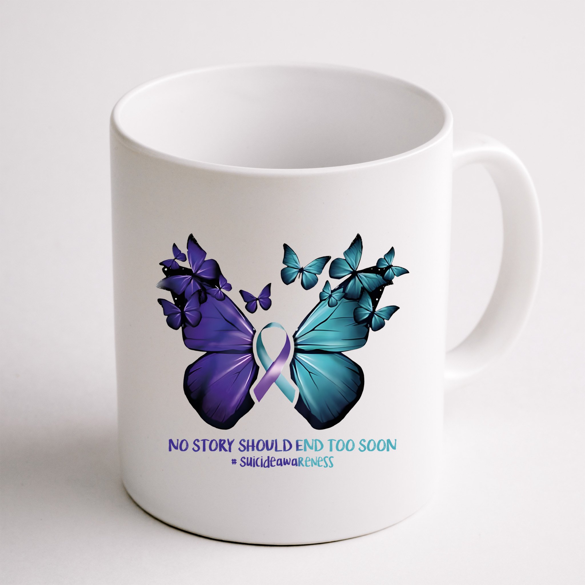 Suicide Prevention Awareness Butterfly No Story Should End Too Soon Mug
