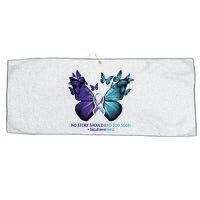 Suicide Prevention Awareness Butterfly No Story Should End Too Soon Large Microfiber Waffle Golf Towel
