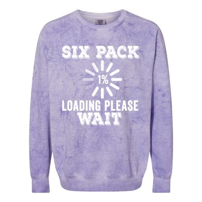 Six Pack Abs Loading Funny Gym Workout Training Fitness Gift Colorblast Crewneck Sweatshirt