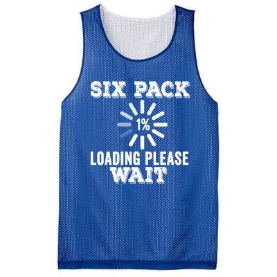 Six Pack Abs Loading Funny Gym Workout Training Fitness Gift Mesh Reversible Basketball Jersey Tank