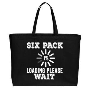 Six Pack Abs Loading Funny Gym Workout Training Fitness Gift Cotton Canvas Jumbo Tote