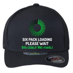 Six Pack Abs Loading Please Wait Gift Funny Gym Workout Design Cute Gift Flexfit Unipanel Trucker Cap