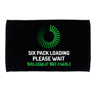 Six Pack Abs Loading Please Wait Gift Funny Gym Workout Design Cute Gift Microfiber Hand Towel