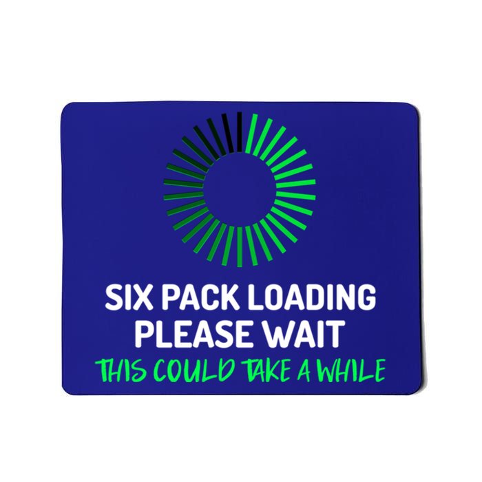 Six Pack Abs Loading Please Wait Gift Funny Gym Workout Design Cute Gift Mousepad