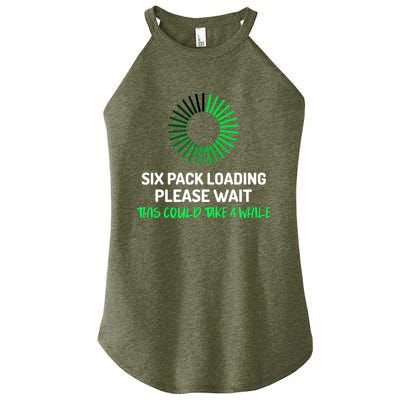 Six Pack Abs Loading Please Wait Gift Funny Gym Workout Design Cute Gift Women’s Perfect Tri Rocker Tank