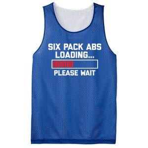 Six Pack Abs Loading (Please Wait) Gift Funny Gym Workout Funny Gift Mesh Reversible Basketball Jersey Tank