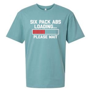 Six Pack Abs Loading (Please Wait) Gift Funny Gym Workout Funny Gift Sueded Cloud Jersey T-Shirt