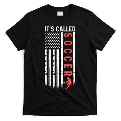 Soccer Players American Flag It's Called Soccer Funny Futbol T-Shirt