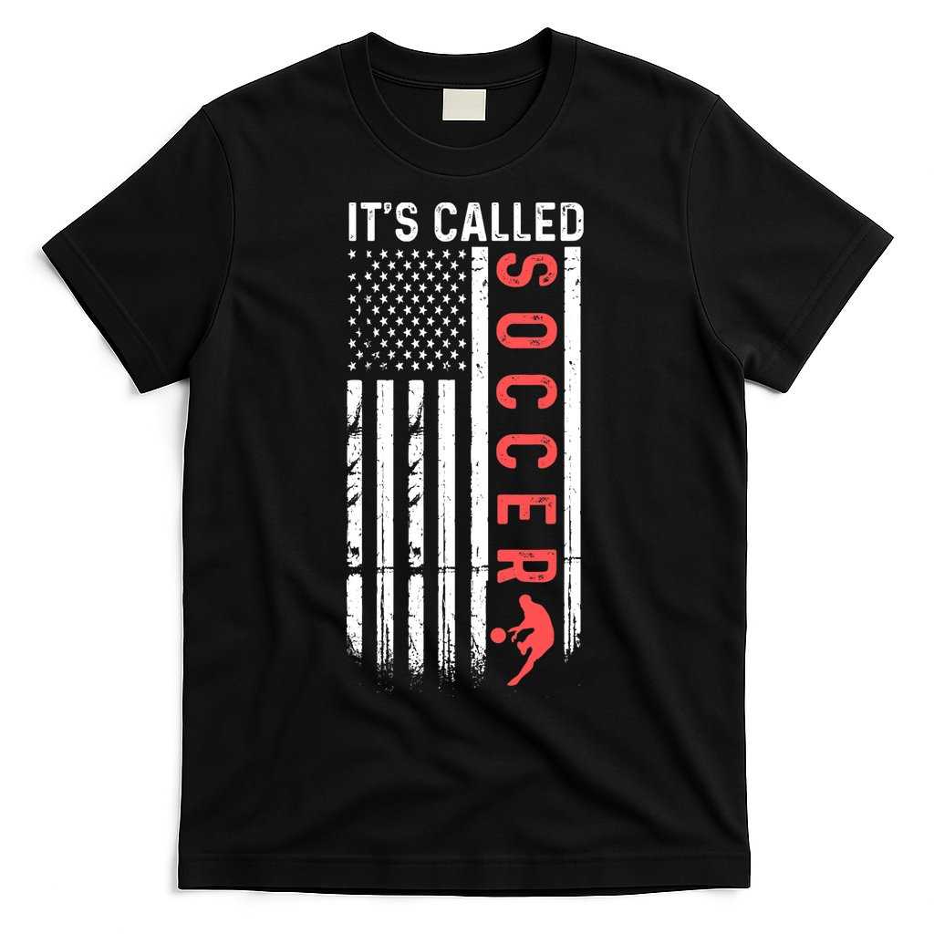 Soccer Players American Flag It's Called Soccer Funny Futbol T-Shirt